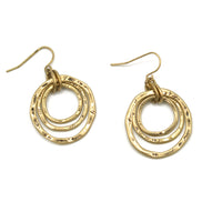 GOLD GEOMETRIC CIRCLE EARRINGS  #SE15407_GOLD (RG3)