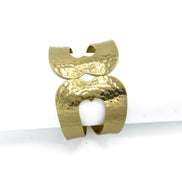 GOLD HAMMER HINGE BRACELET# HB9967_GOLD