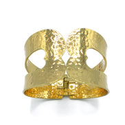 GOLD HAMMER HINGE BRACELET# HB9967_GOLD