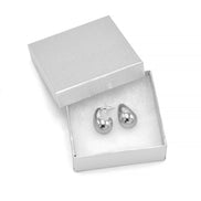 Silver Plated Chunky Lightweight  Hoop Earrings #GLE2941S(GF9)