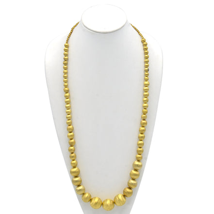 GOLD SHINY BALL LIGHT WEIGHT NECKLACE#N8747175_SHINE_GLD(ND18)