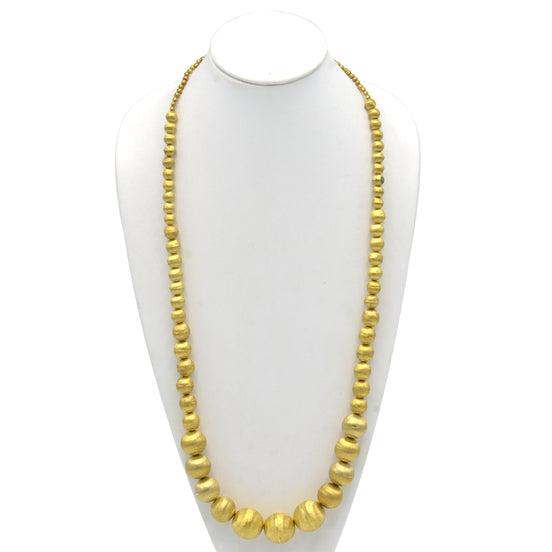 GOLD SHINY BALL LIGHT WEIGHT NECKLACE#N8747175_SHINE_GLD(ND18)