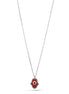 GOLD RED HAMSA HAND PENDANT SHORT NECKLACE  # HNN90662RD(LF16)