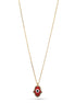 GOLD RED HAMSA HAND PENDANT SHORT NECKLACE # HNN90662GD(LF16)