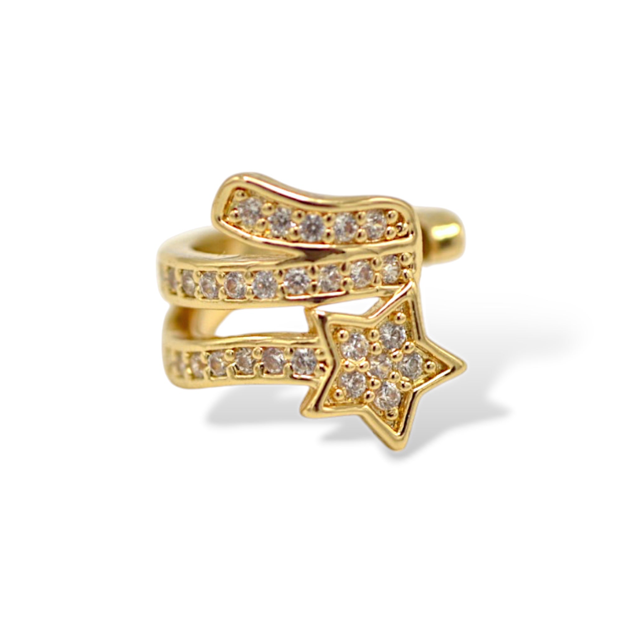 Gold Star & Sparkling Cuff Ear Clip – 0.5