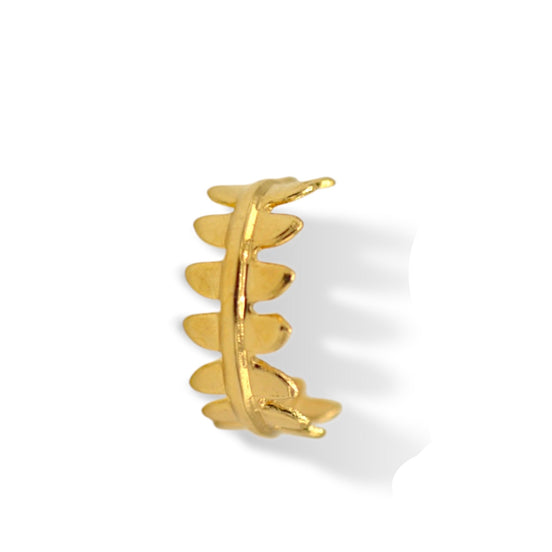 Gold Leaf Cuff Ear Clip – 0.5" Inch No Piercing Required Fashion Earring One piece #HNE90913GD