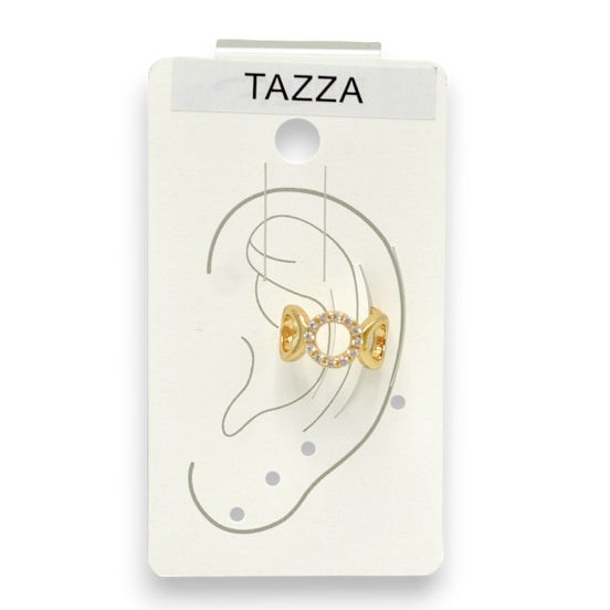 Gold and Rhinestone Cuff Ear Clip – 0.8" One piece (No Piercing Required)#HNE90622GD(NE11)