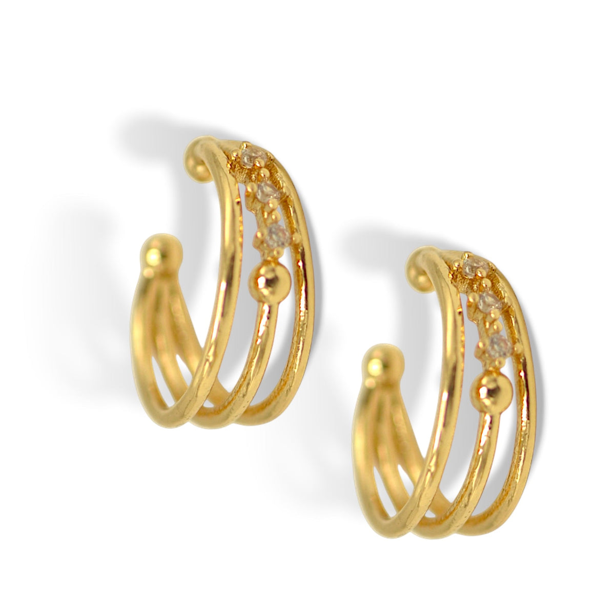 Gold Sparkling Cuff Ear Clip – 0.5