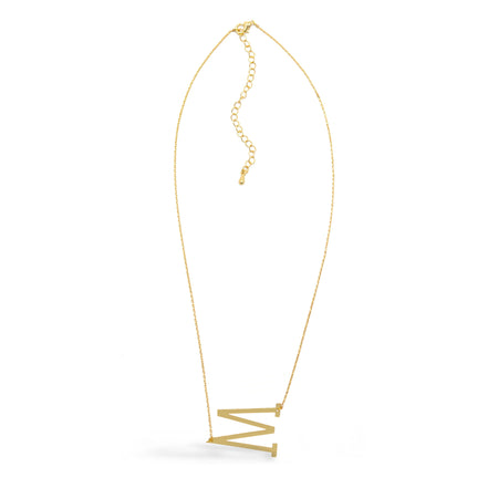 GOLD LETTER M INITIAL CHARM NECKLACE # HNN90627G Gold (OE8)