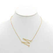 GOLD LETTER M INITIAL CHARM NECKLACE # HNN90627G Gold (OE8)