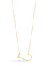 GOLD LETTER J CHARM NECKLACE # HNN90631G Gold(OE16)
