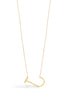 GOLD LETTER J CHARM NECKLACE # HNN90631G Gold(OE16)