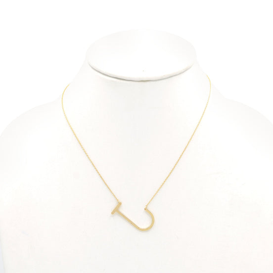GOLD LETTER J CHARM NECKLACE # HNN90631G Gold(OE16)