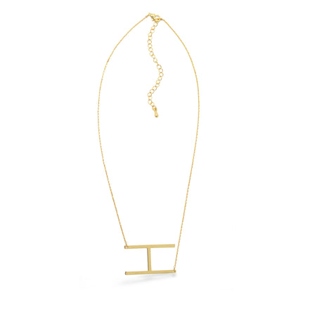 GOLD LETTER H INITIAL CHARM NECKLACE  # HNN90629G Gold (OE4)