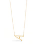 GOLD  LETTER A CHARM STATEMENT NECKLACE # HNN90630G Gold (OE4)