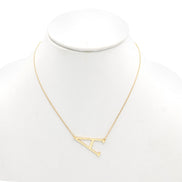 GOLD  LETTER A CHARM STATEMENT NECKLACE # HNN90630G Gold (OE4)
