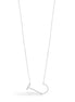 SILVER LETTER J INITIAL CHARM NECKLACE # HNN90631R Rhodium(OE16)