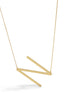GOLD LETTER N INITIAL CHARM NECKLACE  # HNN90632G Gold (OF15)