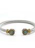 TWO TONE MONTANA CRYSTAL CLASSIC CABLE BRACELET# 12550BR-TTM(FF24)