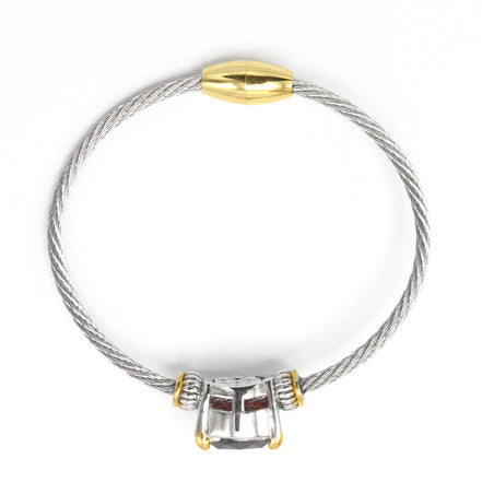 Garnet Heart Crystal Cable Bracelet – 2.5" Diameter# 4110BR-TT-SIAM(FD16)