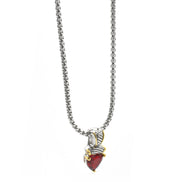 Siam Heart Pendant Necklace – 18