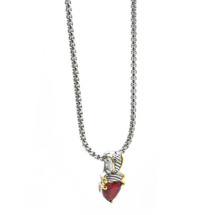 Siam Heart Pendant Necklace – 18" + 3" Extender#4112EH-TT-SIAM(FF4)