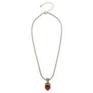 TWO TONE SIAM CRYSTAL PENDANT NECKLACE#4112EH-TT-SIAM(FF4)