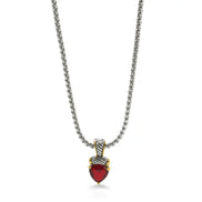 Siam Heart Pendant Necklace – 18