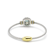 TWO TONE MONTANA CRYSTAL CLASSIC CABLE BRACELET# # 42269BR-TT-MON(FE26)