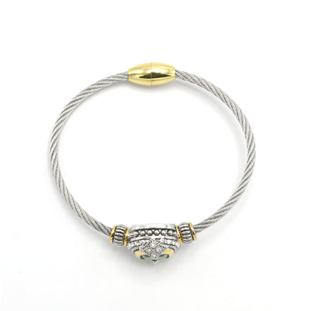 TWO TONE MONTANA CRYSTAL CLASSIC CABLE BRACELET# # 42269BR-TT-MON(FE26)