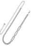 RHODIUM  RECTANGLE RHINESTONE CRYSTAL WAIST CHAIN BELT # HNB90669RH RHODIUM/CRY
