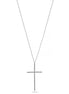 SILVER CRYSTAL CROSS PENDANT CHAIN NECKLACE #PN2181S(NE12)
