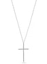 SILVER CRYSTAL CROSS PENDANT CHAIN NECKLACE #PN2181S(NE12)