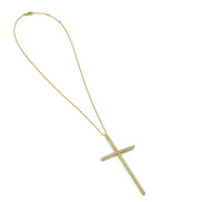 GOLD CRYSTAL CROSS PENDANT CHAIN NECKLACE #PN2181G(NE11)