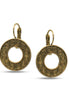 GOLD OXIDIZE CIRCLE EURO EARRINGS #HNE90847GD (HB5)