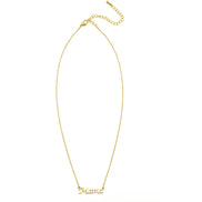 GOLD LETTER MAMA PENEANT SHORT NECKLACE # HNN90656GD(LD9)
