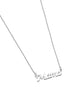 RHODIUM LETTER MAMA PENDANT SHORT NECKLACE # HNN90656RD(LD8)