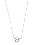 RHODIUM CRYSTAL SNAKE SNAKE PENDANT SHORT NECKLACE # HNN90665RD(LE14)