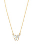 GOLD MOTHER OF PEARL BUTTERFLY PENDANT SHORT NECKLACE # HNN90666GD(LC16)