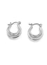 Rhodium Hoop Earring # HNE90677RD (LE5)