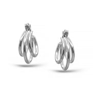 Rhodium Hoop Earring # HNE90677RD (LE5)