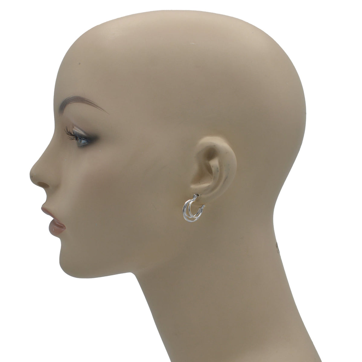 Rhodium Hoop Earring # HNE90677RD (LE5)