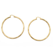 GOLD BIG CIRCLE HOOP EARRING # HNE90685GD(OH17)