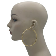 GOLD BIG CIRCLE HOOP EARRING # HNE90685GD(OH18)