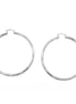 RHODIUM BIG CIRCLE HOOP EARRINGS # HNE90685RD(OH17)