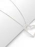 SILVER RHINESTONE HEART NECKLACE # HNN2013L-SIL/CRY