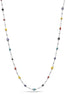 Rhodium Multi Color Evil Eye Choker Necklace #HNN90721RDMT(LD26)