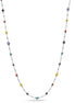 Rhodium Multi Color Evil Eye Choker Necklace #HNN90721RDMT(LD26)