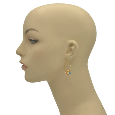 Gold Multi Color Evil Eye Earrings Set# HNE90722GDMT(LE23)