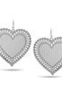 RHODIUM HEART DROP EARRINGS #HNE90698RD (GC7)